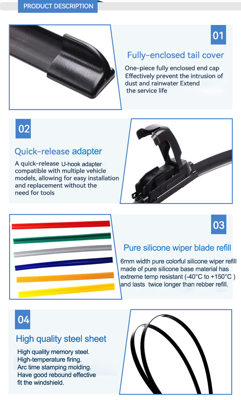 Car young soft silicone refill wiper blade