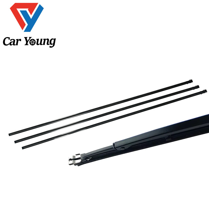 8mm PC Plastic Sheet Metal Twin Rail Inserts Frame Wiper Blade Natural Rubber Strip Refill 