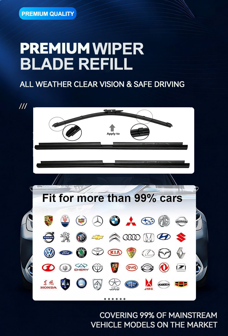 Car young soft nature rubber Valeo-style refill wiper blade Car young soft nature rubber Valeo-style refill wiper blade